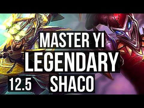MASTER YI vs SHACO (JNG) | Legendary, Rank 6 Yi, 19/3/3 | KR Master | 12.5