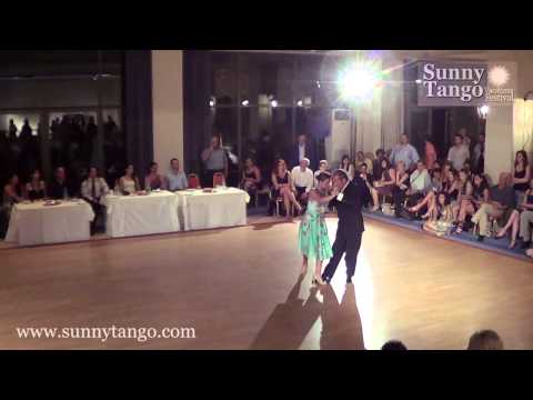  Fernando Jorge  and  Alexandra Baldaque  are  dancing  to  the  tango  "  Sin Lagrimas  "  at  Sunny Tango Festival  in  2013