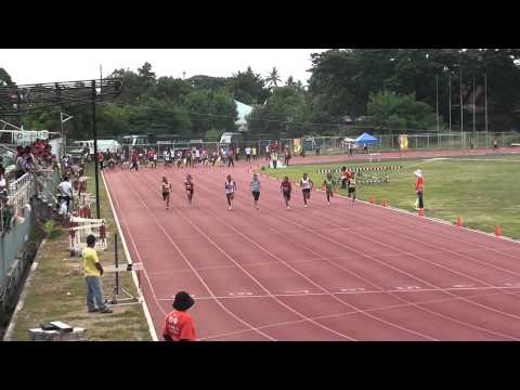 100m Girls Heat 1 - Philippine National Games 2012
