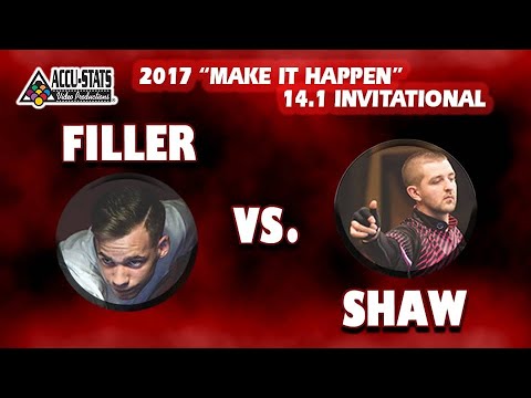 EPIC 14.1: Joshua FILLER vs Jayson SHAW - 2017 MAKE IT HAPPEN STRAIGHT POOL INVITATIONAL