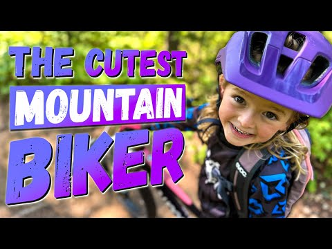 5 Year Old Daughter Mountain Biking With Dad | Outdoor Family Adventure