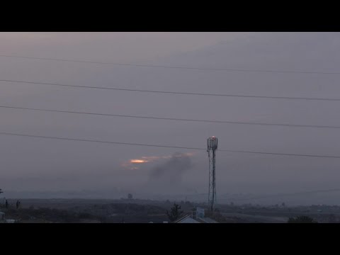 Sunset over northern Gaza on the second day of the truce between Israel and Hamas | AFP
