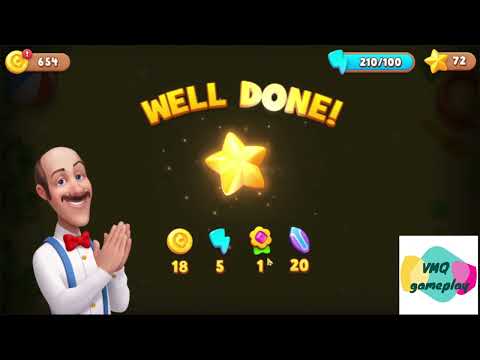 Gardenscapes level 71 to 75 - VMQ gameplay