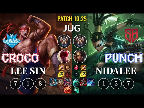 hyF Croco Lee Sin vs SB Punch Nidalee Jungle - KR Patch 10.25
