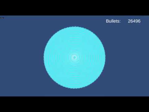 Unity ECS and Job System Stress Test - up to 67000 bullets tested