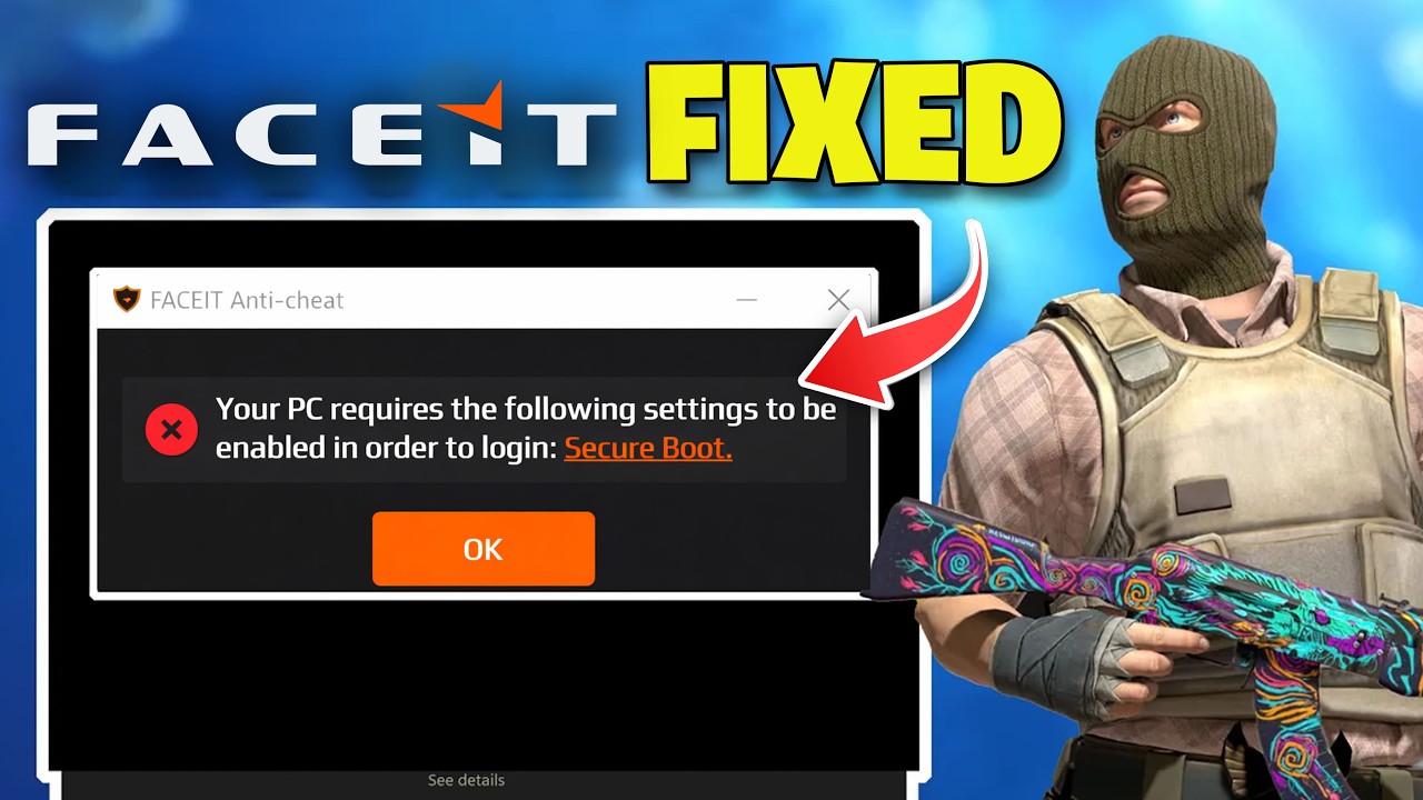 FACEIT “Your PC Requires the Following Settings to Be Enable” Error FACEIT AC Error Fix✅ 🎮