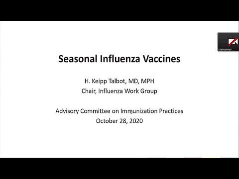 October 2020 ACIP Meeting - Seasonal Influenza Vaccines