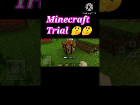 first time play Minecraft Trial 🤔🤔 #youtubeshorts #shorts