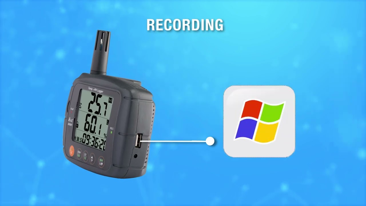 AZ 88081 Big display humidity and temperature datalogger, AZ 88061 Big display dual RTD datalogger