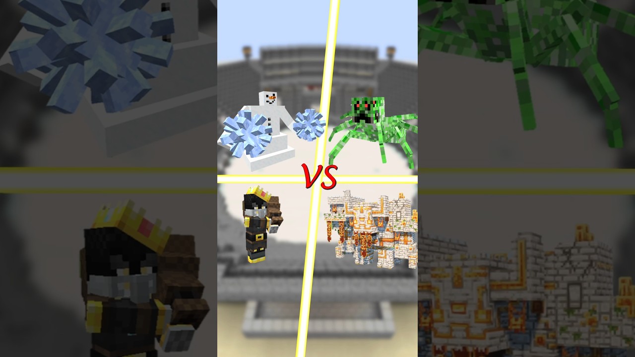 Battle Royale with random mobs! Minecraft Mob Battle! Part10 #shorts #minecraft #マインクラフト