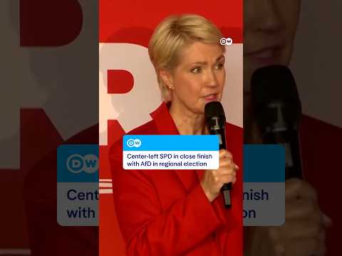 Center-left SPD in close finish with AfD in regional election | DW News