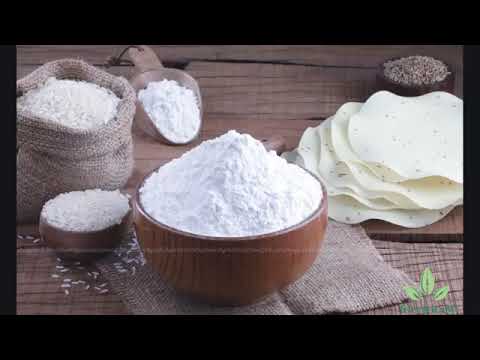 Organic white rice flour, powder, packaging size: 50 kg