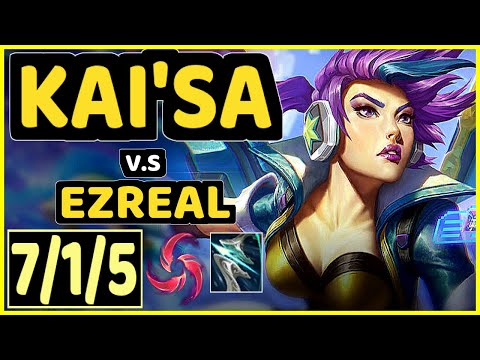 YUUKI60 (KAI'SA) vs EZREAL - 7/1/5 KDA BOTTOM ADC GAMEPLAY - EUW Ranked MASTER