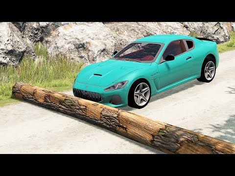 Mobil vs Fallen Tree #4 - BeamNG Drive