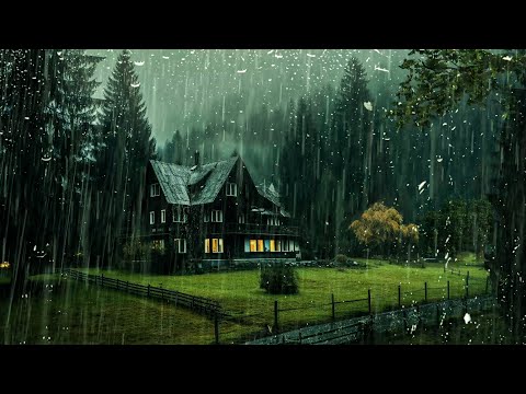Heavy Rain to Sleep INSTANTLY 💤 Noise of Rain and Thunderstorms in the Cloud Forest