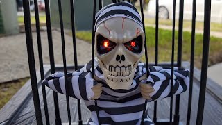 Halloween Animated Skeleton Prisoner in Cage! Experiment #4