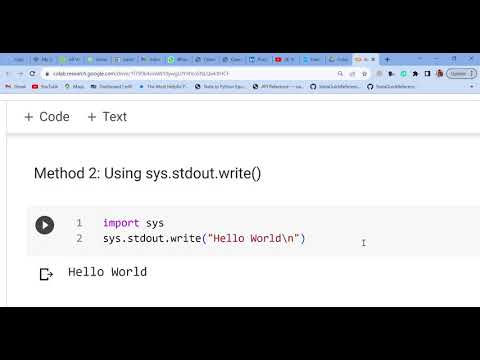 Method 2 Using Sys Stdout Write