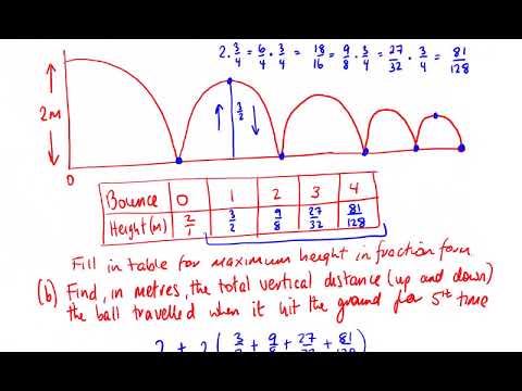 LCHL P1 Q1 2015   Geometric Series Ball Bouncing