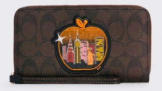 Unboxing  wallet coach/Dempsey Large Phone Wallet In Signature Canvas With Souvenir Skyline Apple