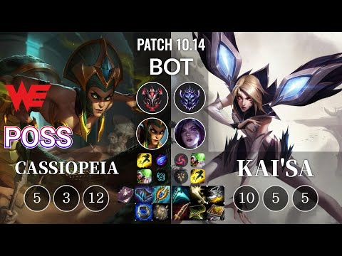 WE Poss Cassiopeia vs Kai'Sa Bot - KR Patch 10.14