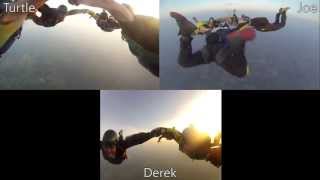 preview picture of video 'Multi-Cam: 6-way Sunset Jump'