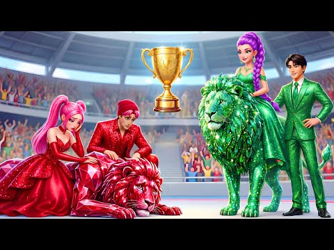 Ruby Family VS Emerald Family RUMI Gets Magic LION Racing Championship | KPOP Demon Hunters