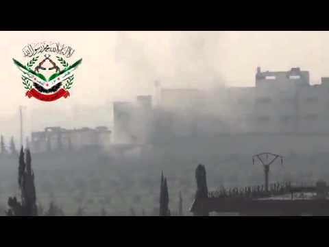 استهداف  قوات النظام بقذائف الهاون في مدرسة الشرطة في محافظة حلب