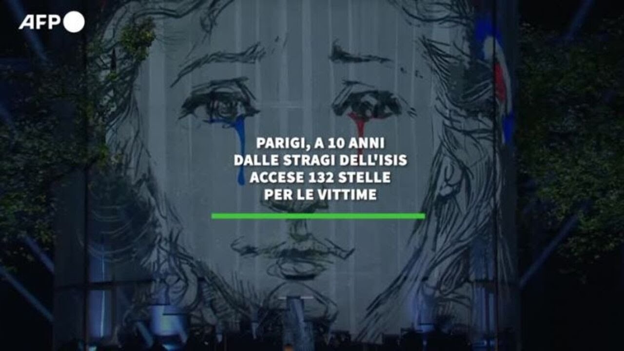 Parigi, a 10 anni dalle stragi dell'Isis accese 132 stelle per le vittime