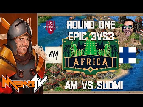 Champions League Age of Empires - Africa 3v3  aM vs Suomi - Incredible Series