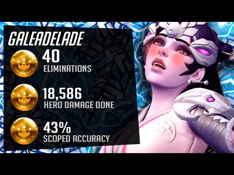 Gale Rank 18 Widow and Soldier 76! 40 elims! [ Overwatch Season 32 Top 500 ]