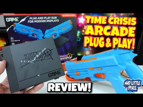 First Retail Unboxing: G'AIM'E Time Crisis ULTIMATE Plug & Play Light Gun Console Review & Gameplay!