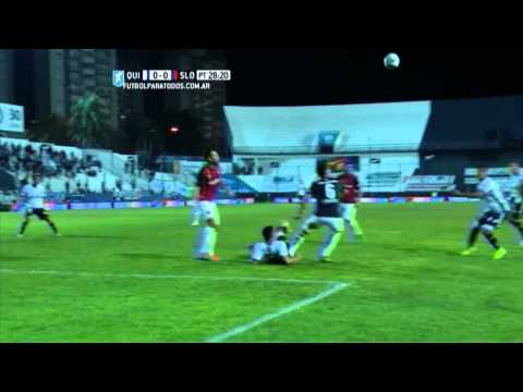 Gol de Bieler. Quilmes 1 - San Lorenzo 0. Fecha 14. Primera División 2015. FPT.