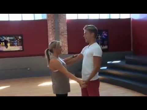 Shawn Johnson and Derek Hough - First rehearsal