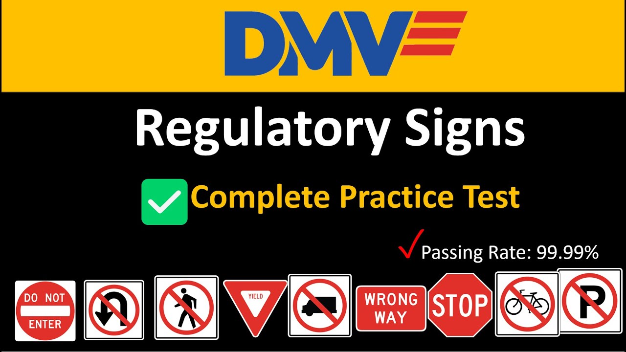 Regulatory Signs 2025 DMV Complete Practice Test with Explanation
