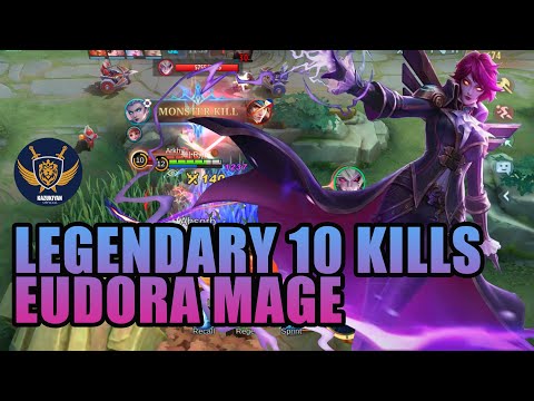 10 KILLS EUDORA BEST MAGE - Malupitang Gameplay Watch Until The End | #mlbb