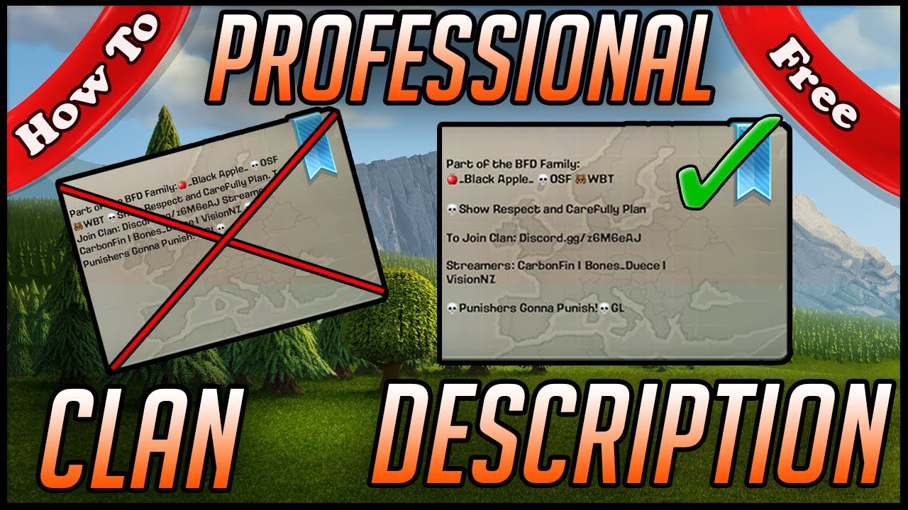 How To Make A Professional Clan Description | FREE | Clash of Clans