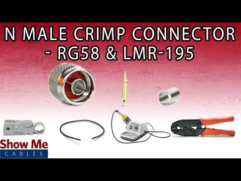 N Male Crimp Connector For RG58 & LMR-195 - Perfect For DIY Installs!