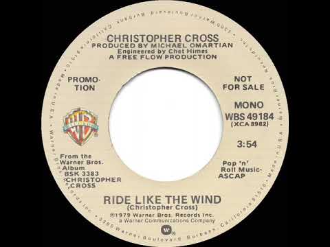 1980 Christopher Cross - Ride Like The Wind (mono radio promo 45)