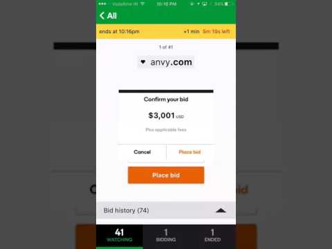 Godaddy Investor App Review - Live Auction