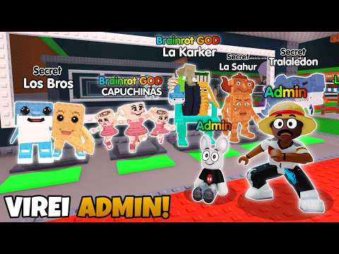 USEI ADMIN e PEGUEI OS NOVOS BRAINROTS MAIS RAROS do ROUBE O BRAINROT!