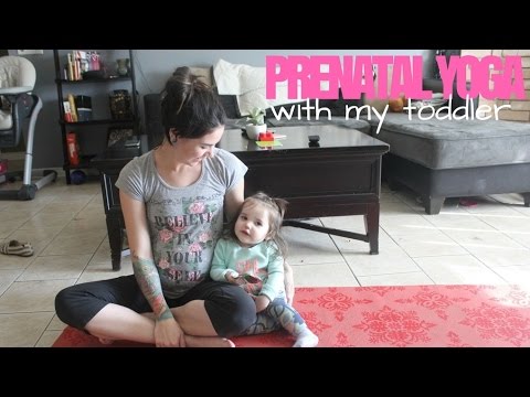 Prenatal Yoga with my toddler (fail) Video