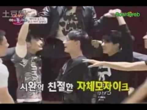 [ZE:A Cut] Kevin doing split on top of Heechul and Taeheon