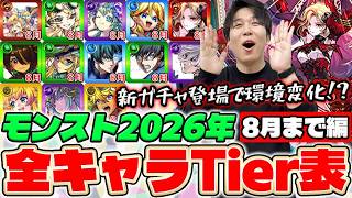 【モンスト】2026年全キャラTier表『モンスト夏休み2026、彩獣神祭限定カーミラ/ツクモ、ブルーロックコラボ、真獣神化アラジンまで』【2026年全キャラTier #8】