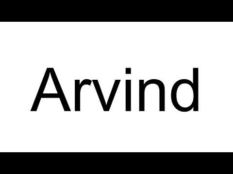 How to Pronounce Arvind (Hindi)
