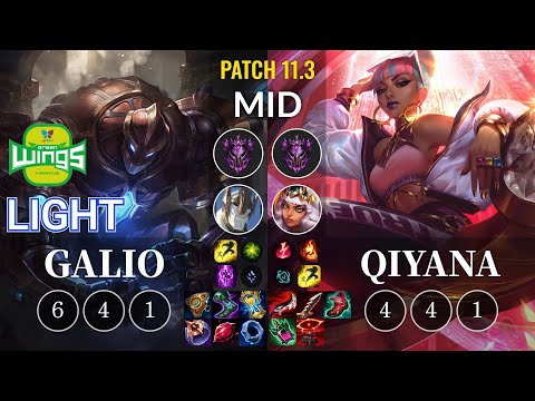JAG Light Galio vs Qiyana Mid - KR Patch 11.3