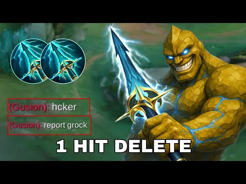 REVAMPED GROCK FULL DAMAGE BUILD = 1 HIT DELETE 💀 INSANE BURST | MLBB