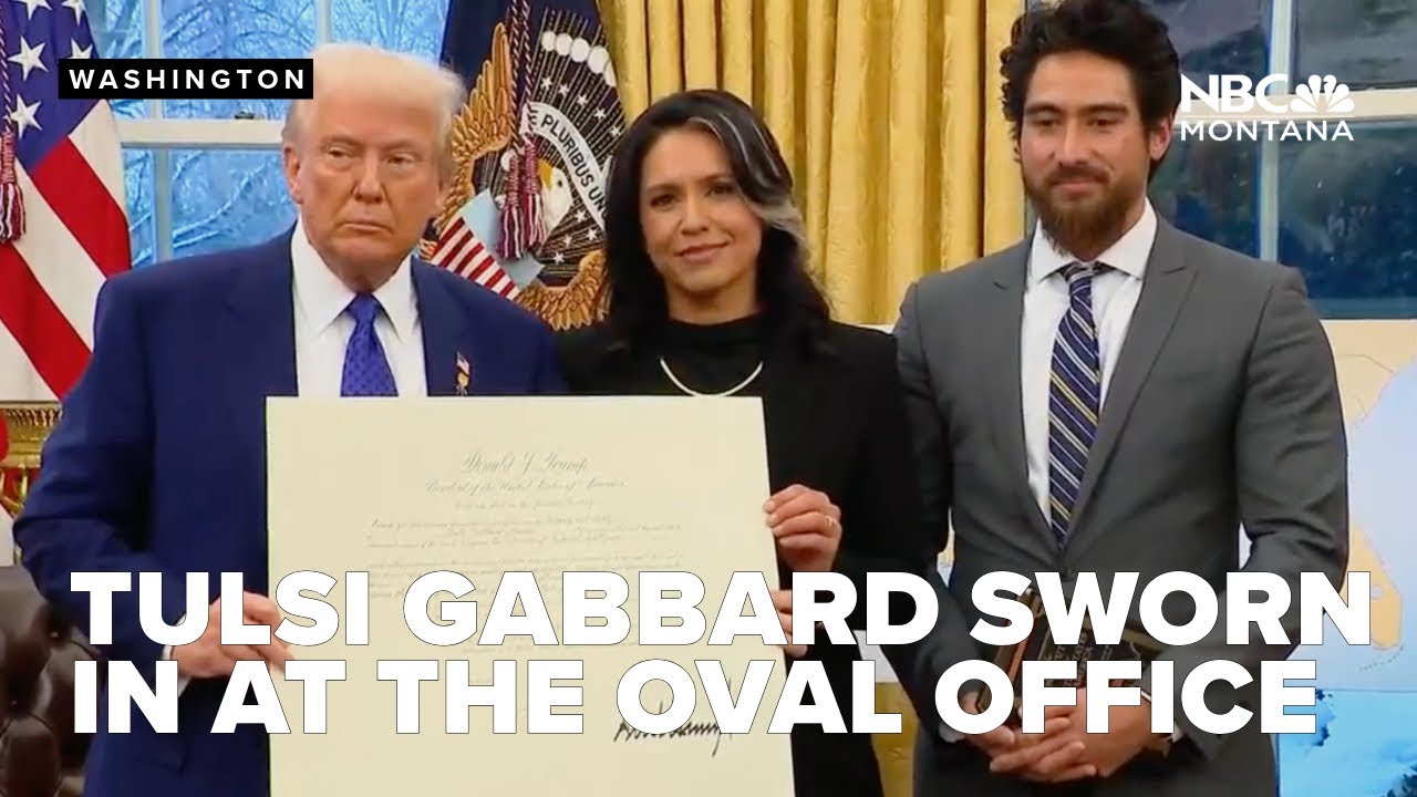 WATCH: Tulsi Gabbard was sworn in as director of national intelligence at the Oval Office