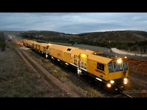 Loram Rail Grinder in the Adelaide Hills, South Australia ARTC 1M71S MMY529 29th May2022