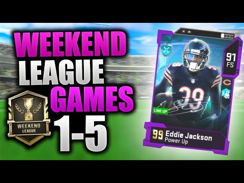 96 ZONE EDDIE JACKSON IS A GOD| Madden 20 Weekend League Games 1-5 | Madden 20 Ultimate Team