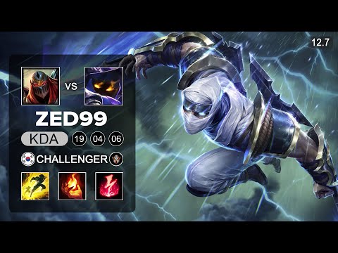 ZED99 Zed vs Veigar Mid - KR Challenger - Patch 12.7 Season 12